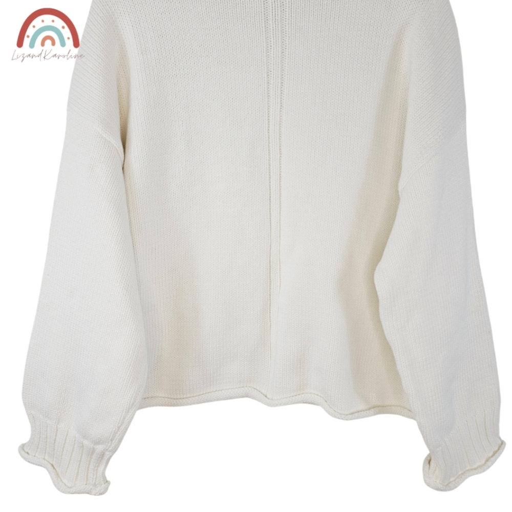 New! J. Crew 2025 Rollneck Sweater Ivory M - Picture 11 of 16